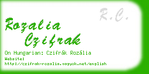 rozalia czifrak business card