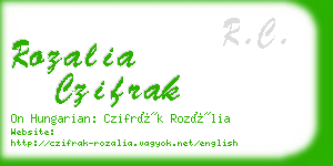 rozalia czifrak business card